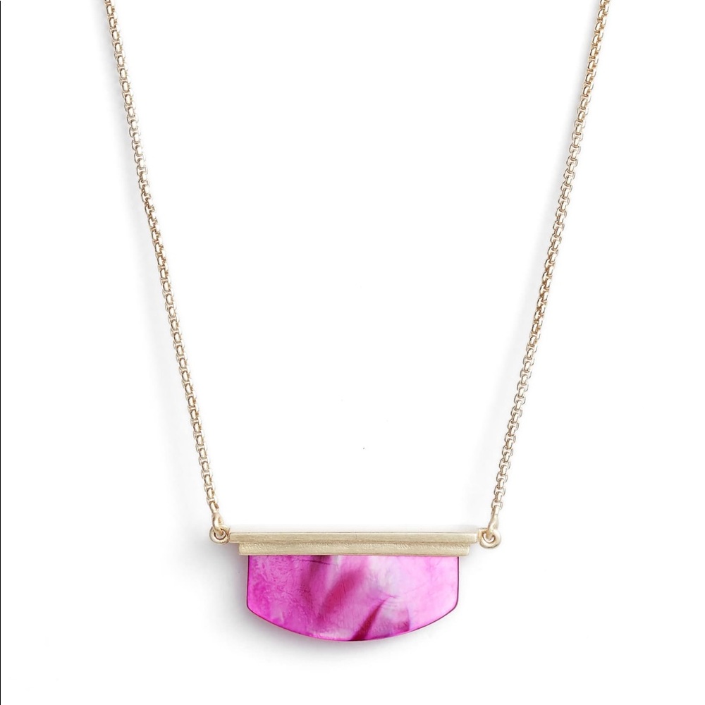 NWT Kendra Scott Dean Pendant Necklace in Pink MOP